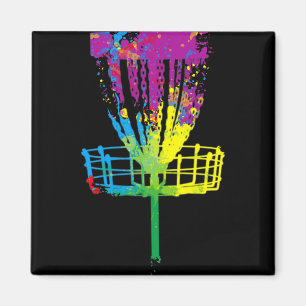 Farbige Disc-Golf-Skizze Magnet