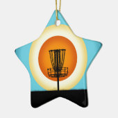 Farbige Disk Golf Basket Keramik Ornament (Links)