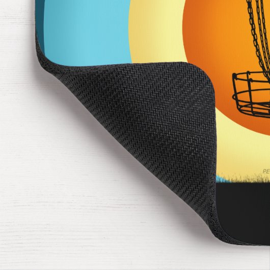 Farbige Disk Golf Basket Mousepad (Ecke)