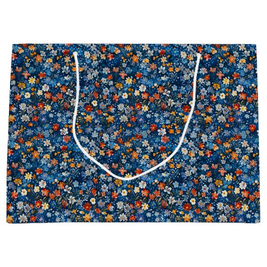 Farbige Ditsy Gemustert Große Geschenktüte (Vorderseite)