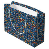 Farbige Ditsy Gemustert Große Geschenktüte (Rückseite Schrägansicht)