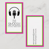 Farbige DJ Musical Music Studio Card Visitenkarte (Vorne/Hinten)