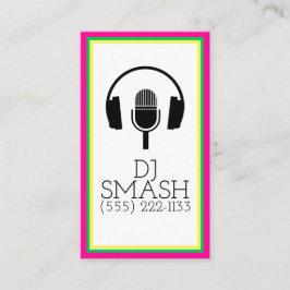 Farbige DJ Musical Music Studio Card Visitenkarte