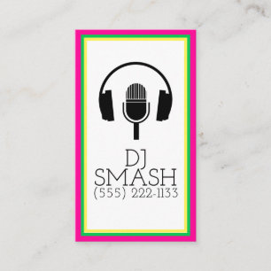 Farbige DJ Musical Music Studio Card Visitenkarte