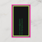 Farbige DJ Musician Music Studio Card Visitenkarte (Rückseite)