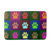 Farbige Dog Paw Print Patches Badematte (Vorderseite)