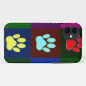 Farbige Dog Paw Print Patches Case-Mate iPhone Hülle (Rückseite (Horizontal))