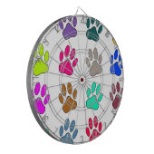 Farbige Dog Paw Print Patches Dartscheibe (Vorderseite Links)
