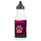 Farbige Dog Paw Print Patches Edelstahlflasche (Links)