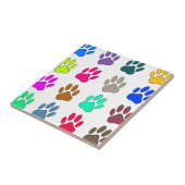 Farbige Dog Paw Print Patches Fliese (Seite)