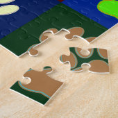 Farbige Dog Paw Print Patches Puzzle (Seite)