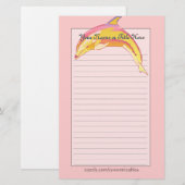 Farbige Dolphin-Stationierung Briefpapier (Vorne/Hinten)