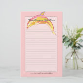 Farbige Dolphin-Stationierung Briefpapier (Stehend Vorderseite)