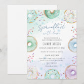 Farbige Donut-Baby-Sprinkle Einladung (Vorne/Hinten)