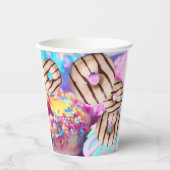 Farbige Donut Style Party Paper Cup Pappbecher (Vorderseite)