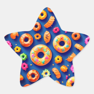 Farbige Donuts, Aufkleber