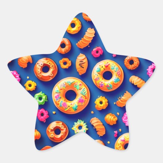 Farbige Donuts, Aufkleber (Vorderseite)