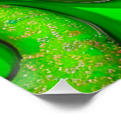 Farbige Donuts Green Poster (Ecke)