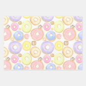 Farbige Donuts Lila gelb rosa Geschenkpapier Set (Vorderseite 3)