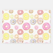 Farbige Donuts Lila gelb rosa Geschenkpapier Set (Vorderseite 2)