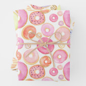 Farbige Donuts Lila gelb rosa Geschenkpapier Set (Beispiel)