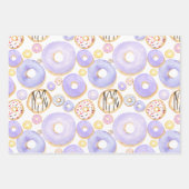 Farbige Donuts Lila gelb rosa Geschenkpapier Set (Vorderseite 2)