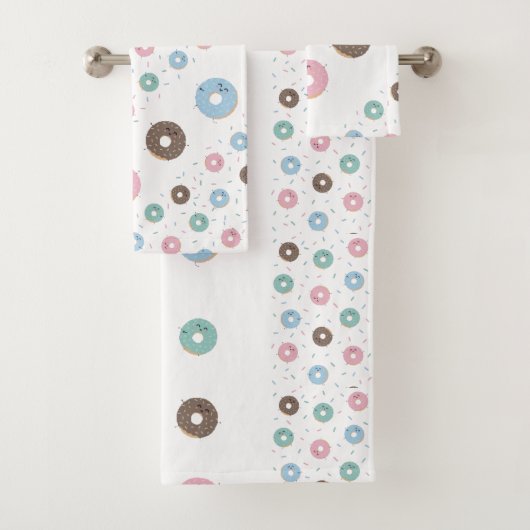 Farbige Donuts Muster Handtuch Set (Insitu)