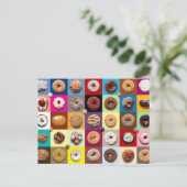 Farbige Donuts Postkarte (Stehend Vorderseite)