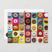 Farbige Donuts Postkarte (Vorne/Hinten)