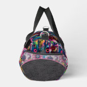 Farbige Doodle-Blume drucken Duffle Bag (Rechts)