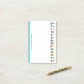 Farbige Doodle-Blume Post-it®-Hinweise Post-it Klebezettel (Auf Schreibtisch)