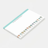 Farbige Doodle-Blume Post-it®-Hinweise Post-it Klebezettel (angewinkelt)