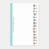 Farbige Doodle-Blume Post-it®-Hinweise Post-it Klebezettel (Vorderseite)