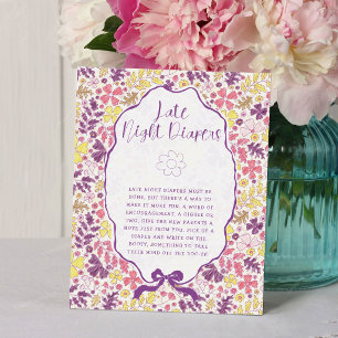 Farbige Doodle-Blumen-Bleistiftskizze Baby Shower  Poster