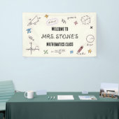 Farbige Doodle-Mathematik-Klassenzimmer Banner (Messeveranstaltung)