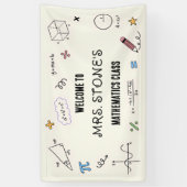 Farbige Doodle-Mathematik-Klassenzimmer Banner (Vertikal)