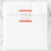 Farbige Doodles Geburtstag Gunst Sticker / Kitty (Tasche)