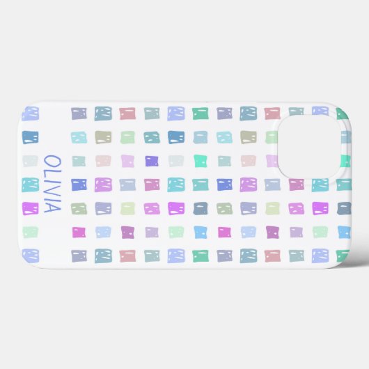 Farbige DoodQuadrate Case-Mate iPhone Hülle (Rückseite (Horizontal))