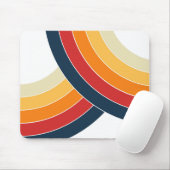 Farbige Doppelbögen im Retro-Stil Mousepad (Mit Mouse)