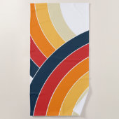 Farbige Doppelbögen im Retro-Stil Strandtuch (Vorderseite)