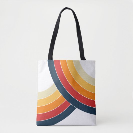 Farbige Doppelbögen im Retro-Stil Tasche (Vorderseite)