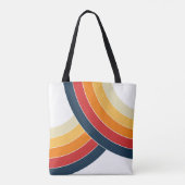 Farbige Doppelbögen im Retro-Stil Tasche (Rückseite)
