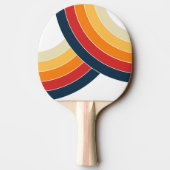 Farbige Doppelbögen im Retro-Stil Tischtennis Schläger (Rückseite)