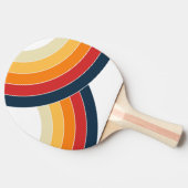 Farbige Doppelbögen im Retro-Stil Tischtennis Schläger (Seitenansicht)