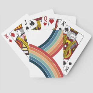 Farbige doppelte Retro-Regenbogendekoration Spielkarten