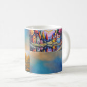 Farbige Dorf-Tasse Kaffeetasse (VorderseiteRechts)