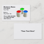 farbige Dosen der Farben-3D drei (RGB auf weißem Visitenkarte (Vorne/Hinten)