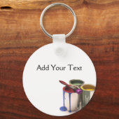 Farbige Dosen in Rot-Grün-Gelb Schlüsselanhänger (Vorderseite)