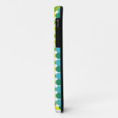 Farbige Dots Custom Monogram iPhone Gehäuse blau Case-Mate iPhone Hülle (Hinten/Links)