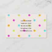 Farbige Dots-Visitenkarte Visitenkarte (Rückseite)